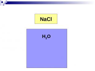 Na+ Cl- NaCl H2O