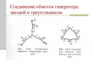 Соединение обмоток генератора звездой и треугольником