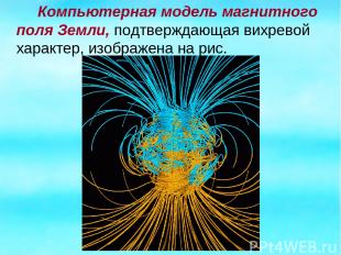 Компьютерная модель магнитного поля Земли, подтверждающая вихревой характер, изо