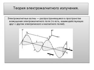 Теория электромагнитного излучения. Электромагнитные волны — распространяющиеся