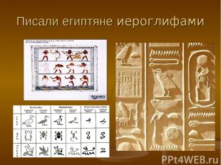 Писали египтяне иероглифами