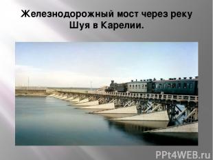 Железнодорожный мост через реку Шуя в Карелии.