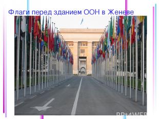 Флаги перед зданием ООН в Женеве