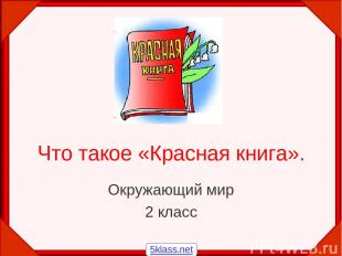 Что такое «Красная книга». Окружающий мир 2 класс 5klass.net