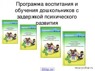Программа воспитания и обучения дошкольников с задержкой психического развития w