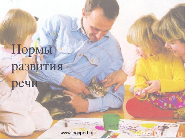Нормы развития речи www.logoped.ru