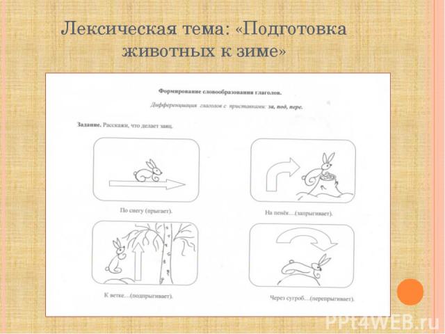Лексическая тема: «Подготовка животных к зиме»