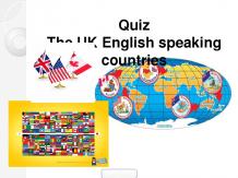 «English-speaking countries» quiz