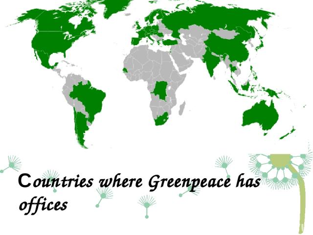 Сountries where Greenpeace has offices