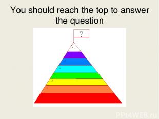 You should reach the top to answer the question