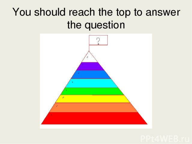You should reach the top to answer the question