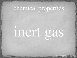 chemical properties inert gas