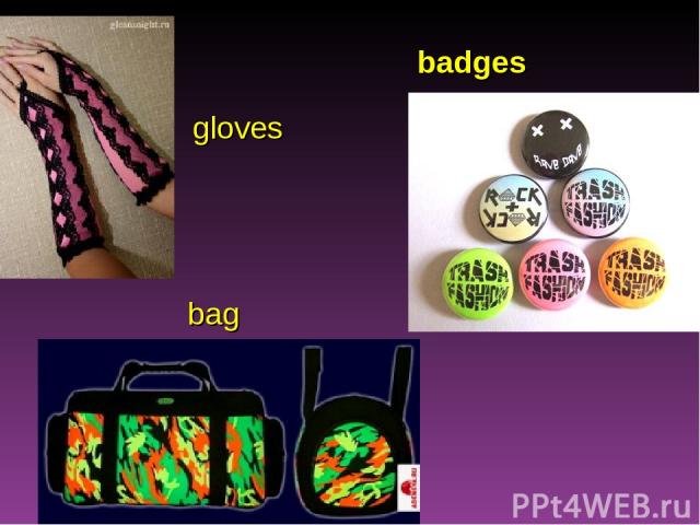 gloves bag badges