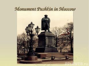 Monument Pushkin in Moscow
