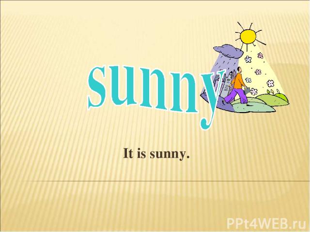It is sunny.