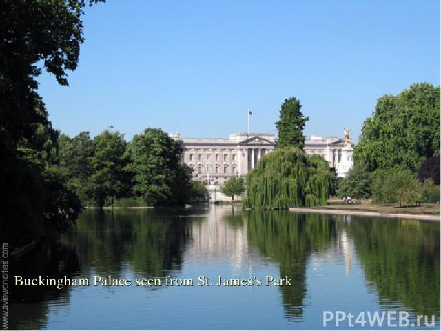 Buckingham Palace seen from St. James's Park