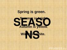 Spring, summer, autumn and winter