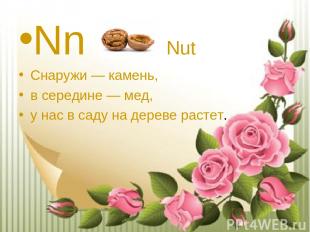 Nn Nut Снаружи — камень, в середине — мед, у нас в саду на дереве растет. 