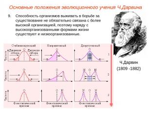 Основные положения эволюционного учения Ч.Дарвина Ч.Дарвин (1809 -1882) Способно