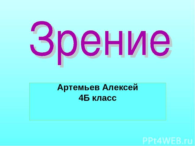 Артемьев Алексей 4Б класс