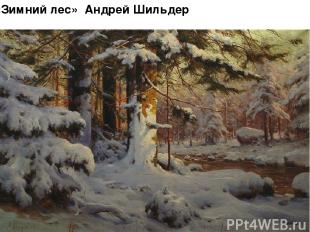 «Зимний лес» Андрей Шильдер