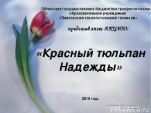 Павловский Технологический Техникум "Красный тюльпан"