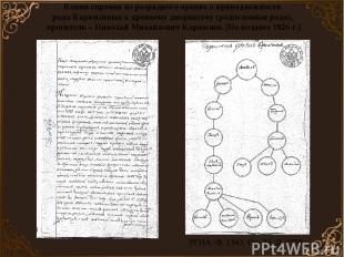 Копия справки из разрядного архива о принадлежности рода Карамзиных к древнему д