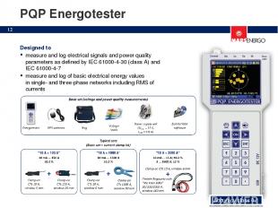 PQP Energotester Designed to measure and log electrical signals and power qualit