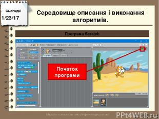 Сьогодні http://vsimppt.com.ua/ http://vsimppt.com.ua/ Програма Scratch Початок
