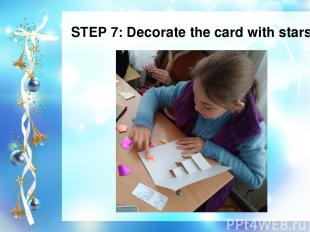 STEP 7: Decorate the card with stars