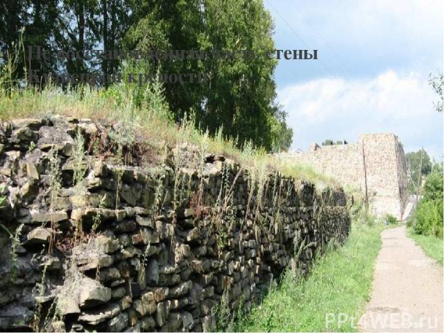 Не восстановленная часть стены Кузнецкой крепости Дорога к крепости