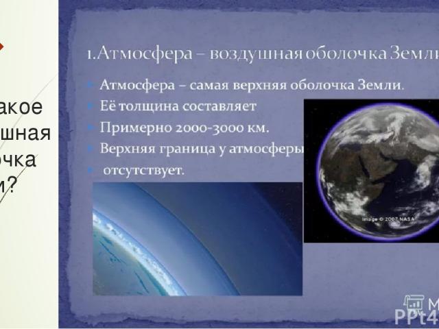 Что такое воздушная оболочка Земли?