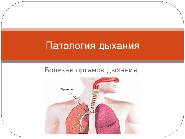 Болезни органов дыхания Патология дыхания