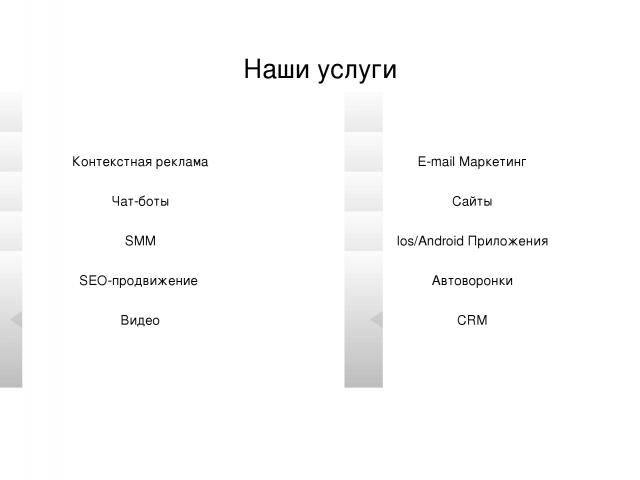 www.royal-m.ru Наши услуги Контекстная реклама Чат-боты SMM SEO-продвижение Видео E-mail Маркетинг Сайты Ios/Android Приложения Автоворонки CRM