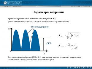 Параметры вибрации = = Среднеквадратическое значение амплитуды (СКЗ) равно квадр