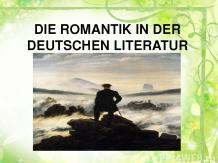 Romantic in Deutsche Literatur