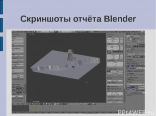 Скриншоты отчёта Blender