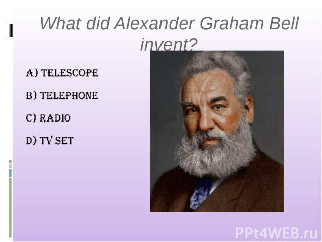 What did Alexander Graham Bell invent?
