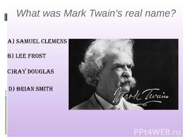 What was Mark Twain's real name?