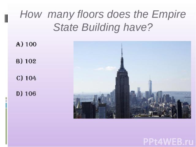 How many floors does the Empire State Building have?