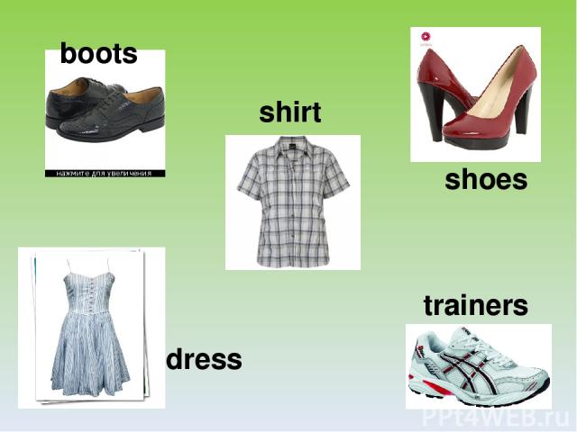 boots shirt shoes trainers dress