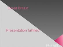 презентация great britain на английском