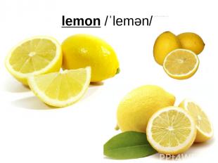 lemon /ˈlemən/