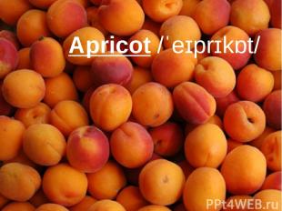 Apricot /ˈeɪprɪkɒt/