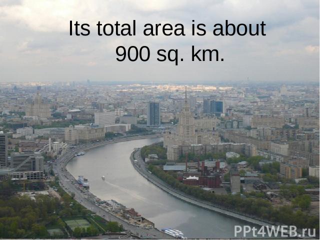 Its total area is about 900 sq. km.