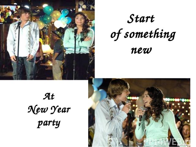 Start of something new At New Year party