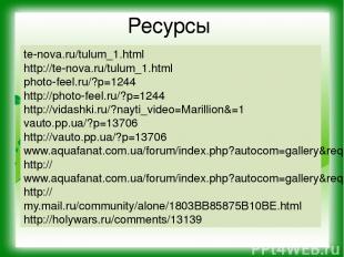 Ресурсы te-nova.ru/tulum_1.html http://te-nova.ru/tulum_1.html photo-feel.ru/?p=